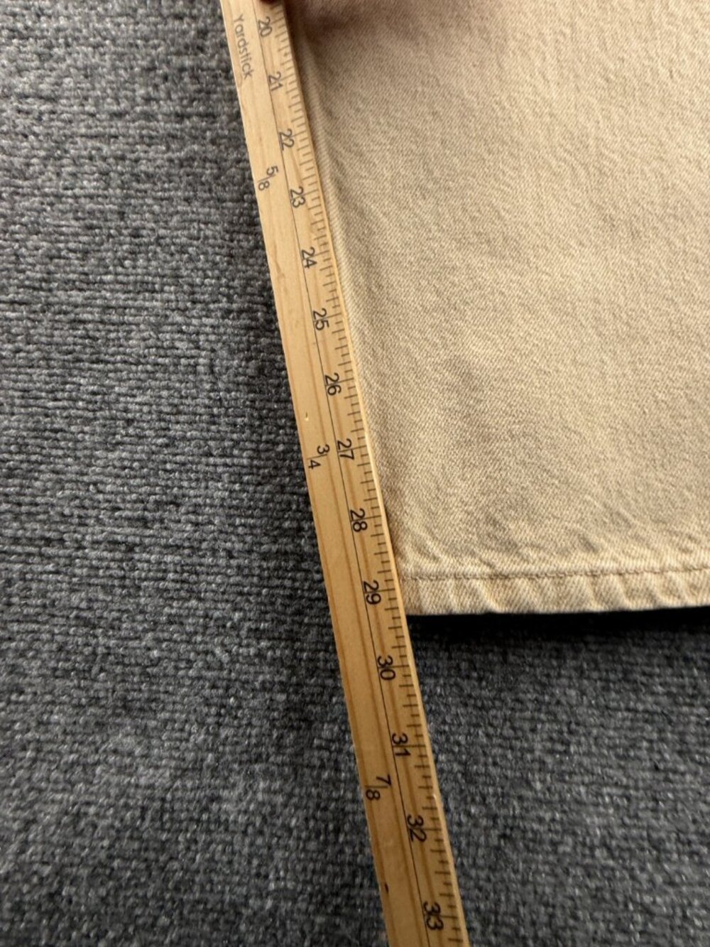 VTG Levis 550 Orange Tab Beige Denim Jeans 1996 USA Cotton Pockets ACTL 32X29.5 - Picture 11 of 16
